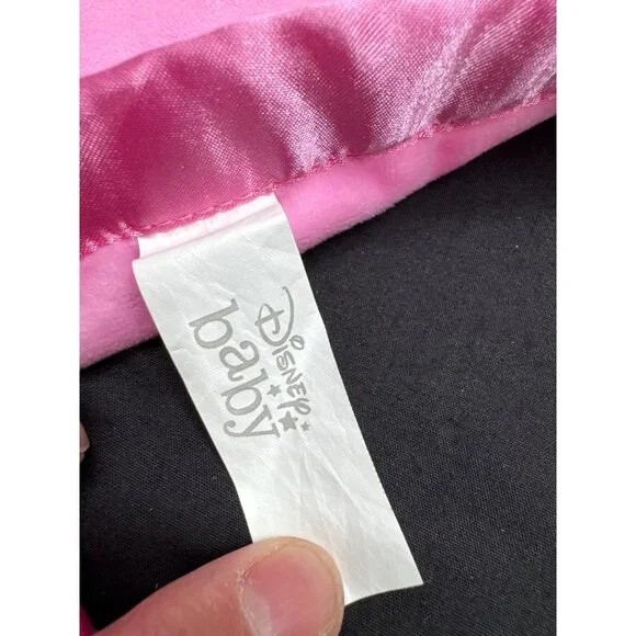 Disney Baby Minnie Mouse Pink Embroirded Bow Soft Minky Lovey Security Blanket L - Picture 4 of 7